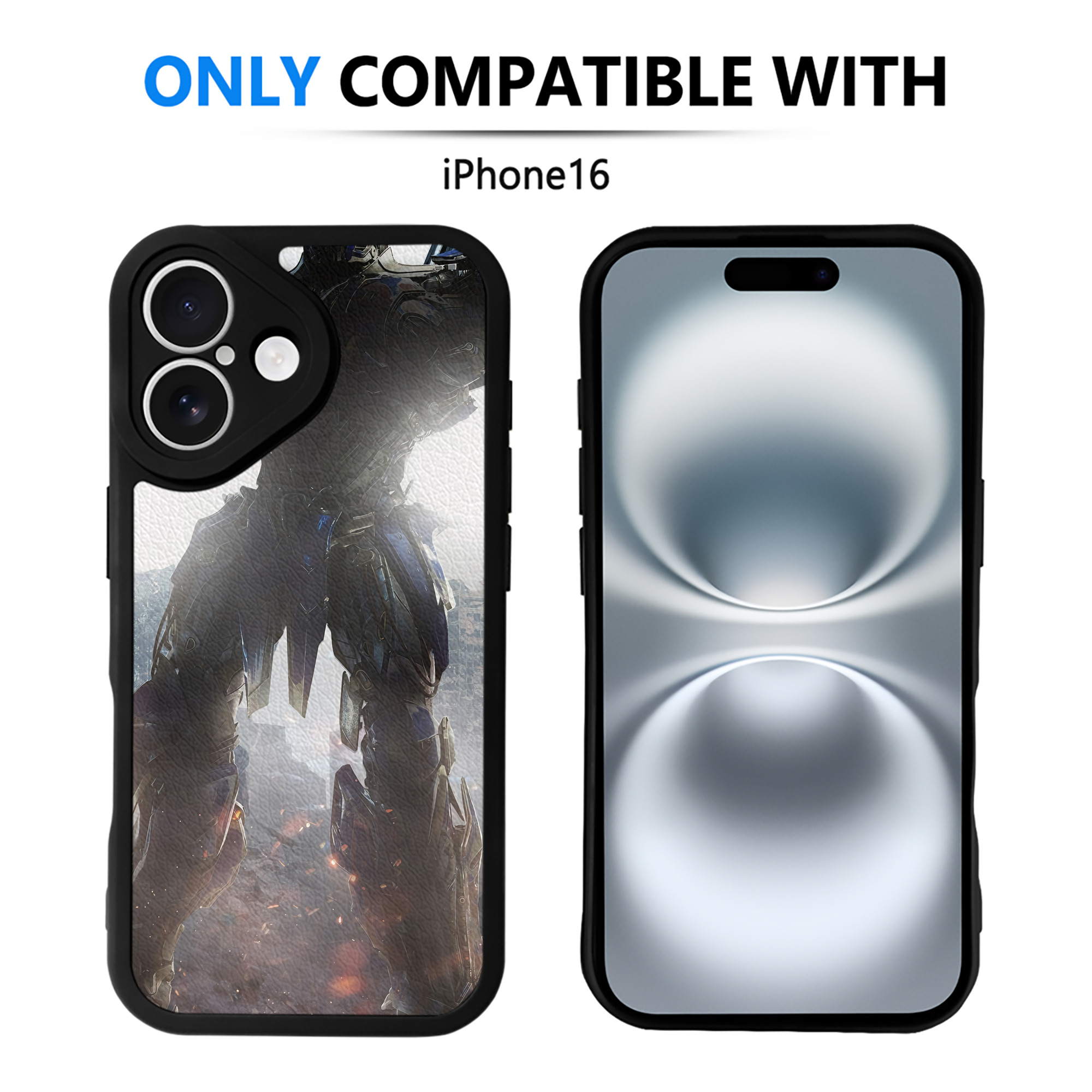 （画像用） Transformers トランスフォーマー 【iPhone 16シリーズ対応】シリコンスマホケース（レザー調） 材質：シリコン